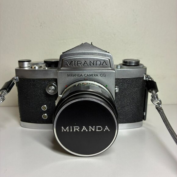 Vintage Miranda NO. 714755 SLR Film Camera Vivitar 46mm Skylight 1A Len's WORKS - Picture 2 of 11